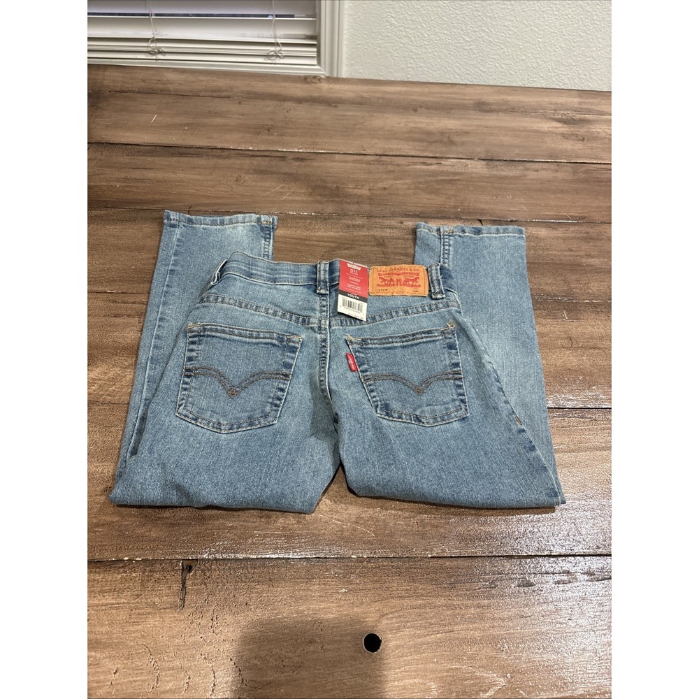 Levi's 511 Jeans Boys Youth Size 5 (21x18) Slim Fit Stretch‎ Denim Light Wash